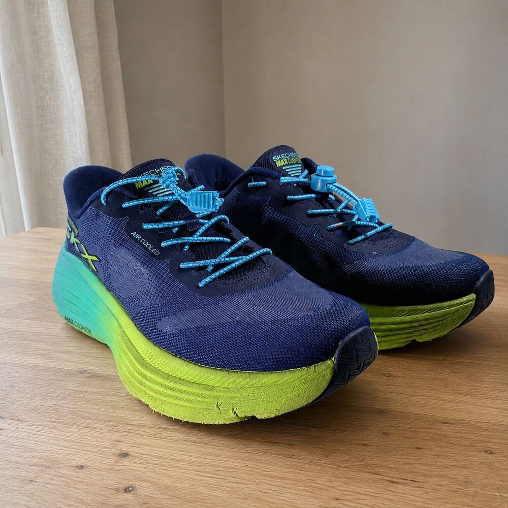 Skechers Slip-ins Max Cushioning Men’s 10 Women’s 11.5 Blue Green Sneakers